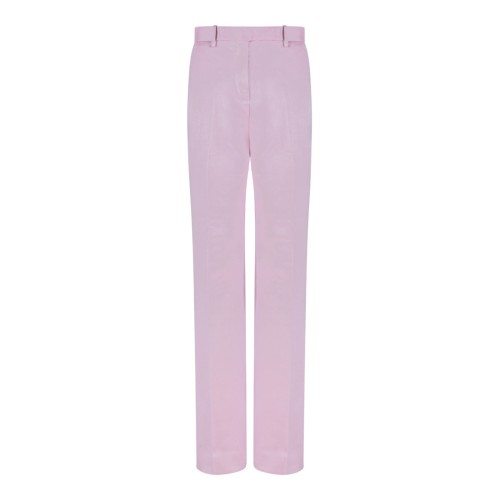 Orchid Pink Washed Cotton Tailored Pants