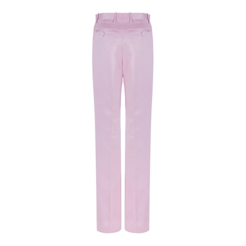 Orchid Pink Washed Cotton Tailored Pants 2