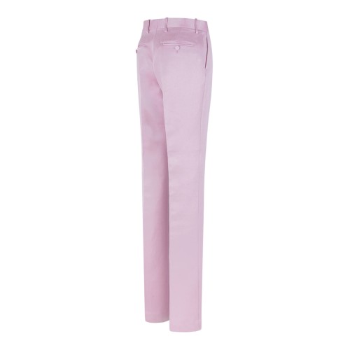 Orchid Pink Washed Cotton Tailored Pants