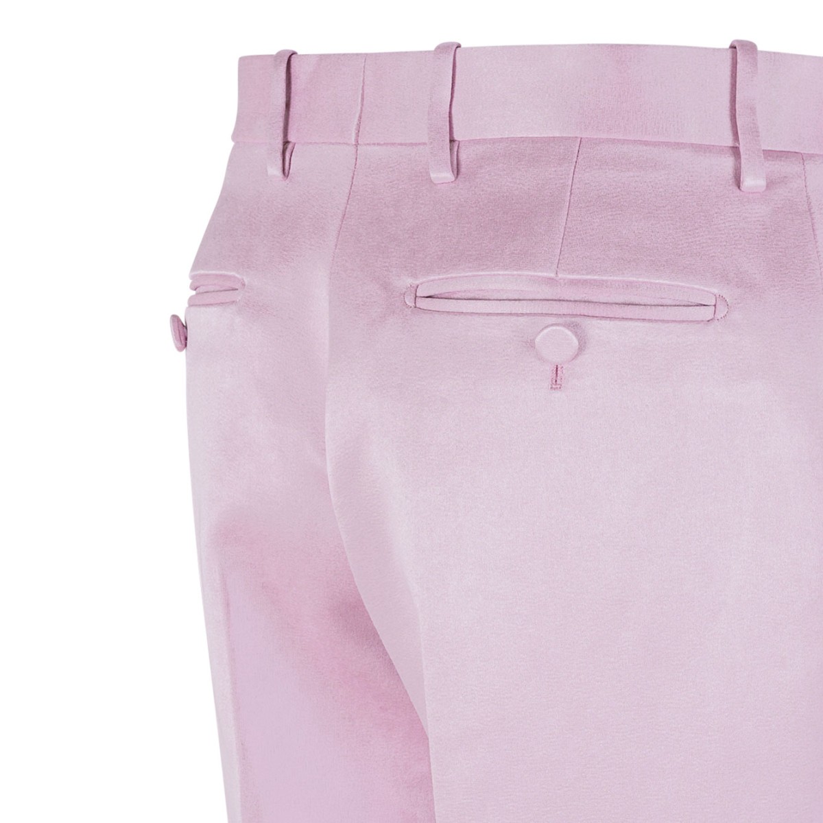 Orchid Pink Washed Cotton Tailored Pants