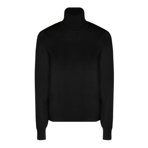 Black Wool Roll Neck Jumper