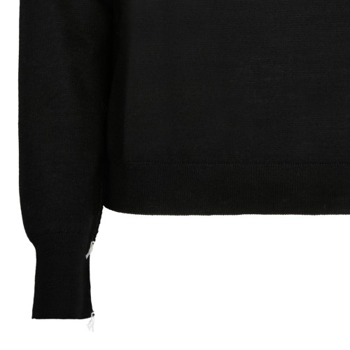 Black Wool Roll Neck Jumper