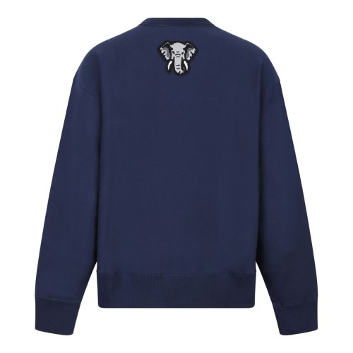 Midnight Blue Logo-Applique Sweatshirt