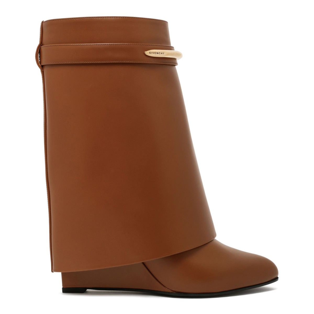 Tan Shark Pinch Leather Ankle Boots