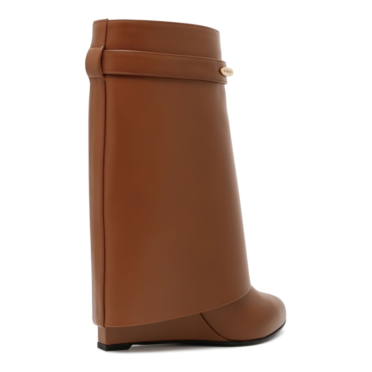 Tan Shark Pinch Leather Ankle Boots