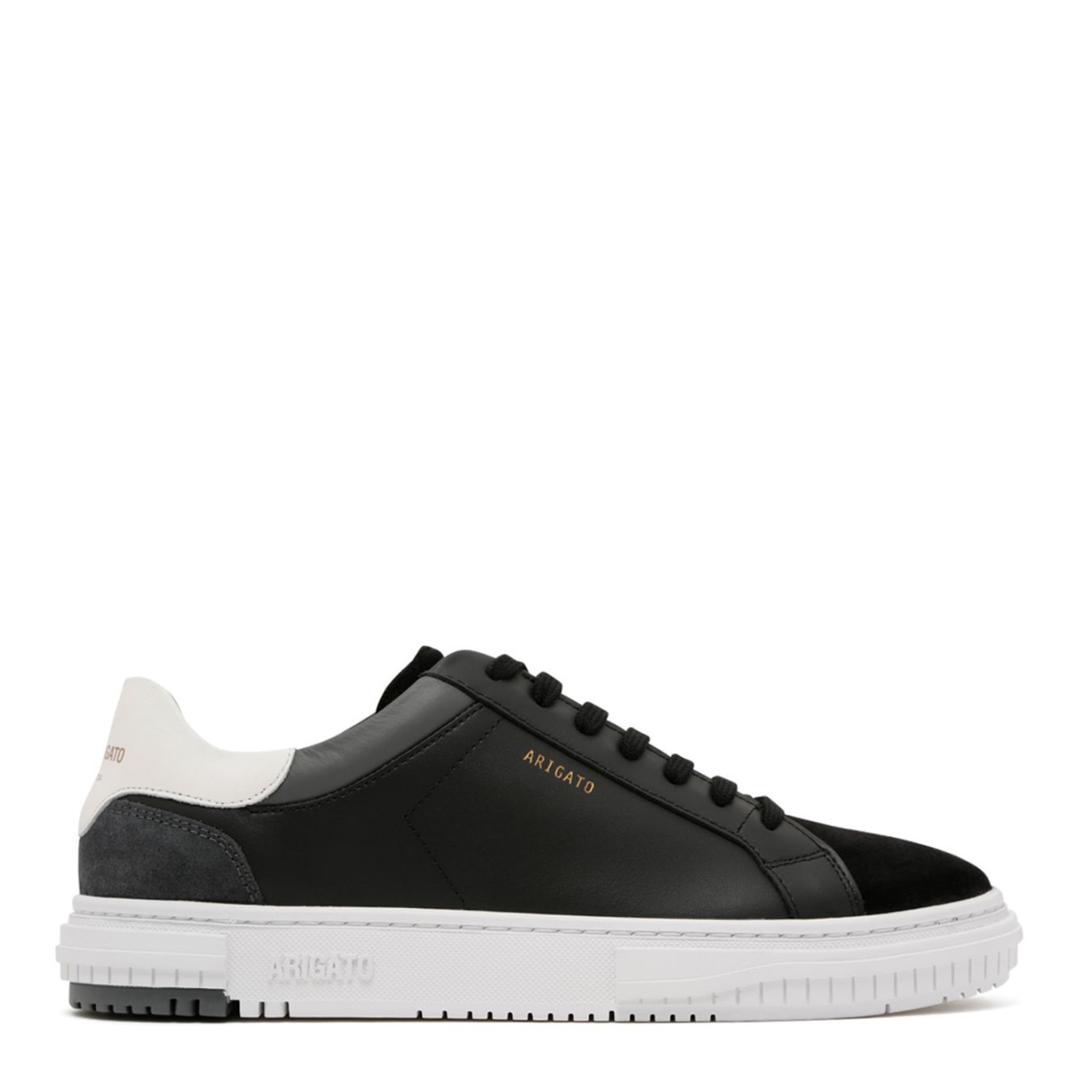 Black and White Leather Atlas Sneakers