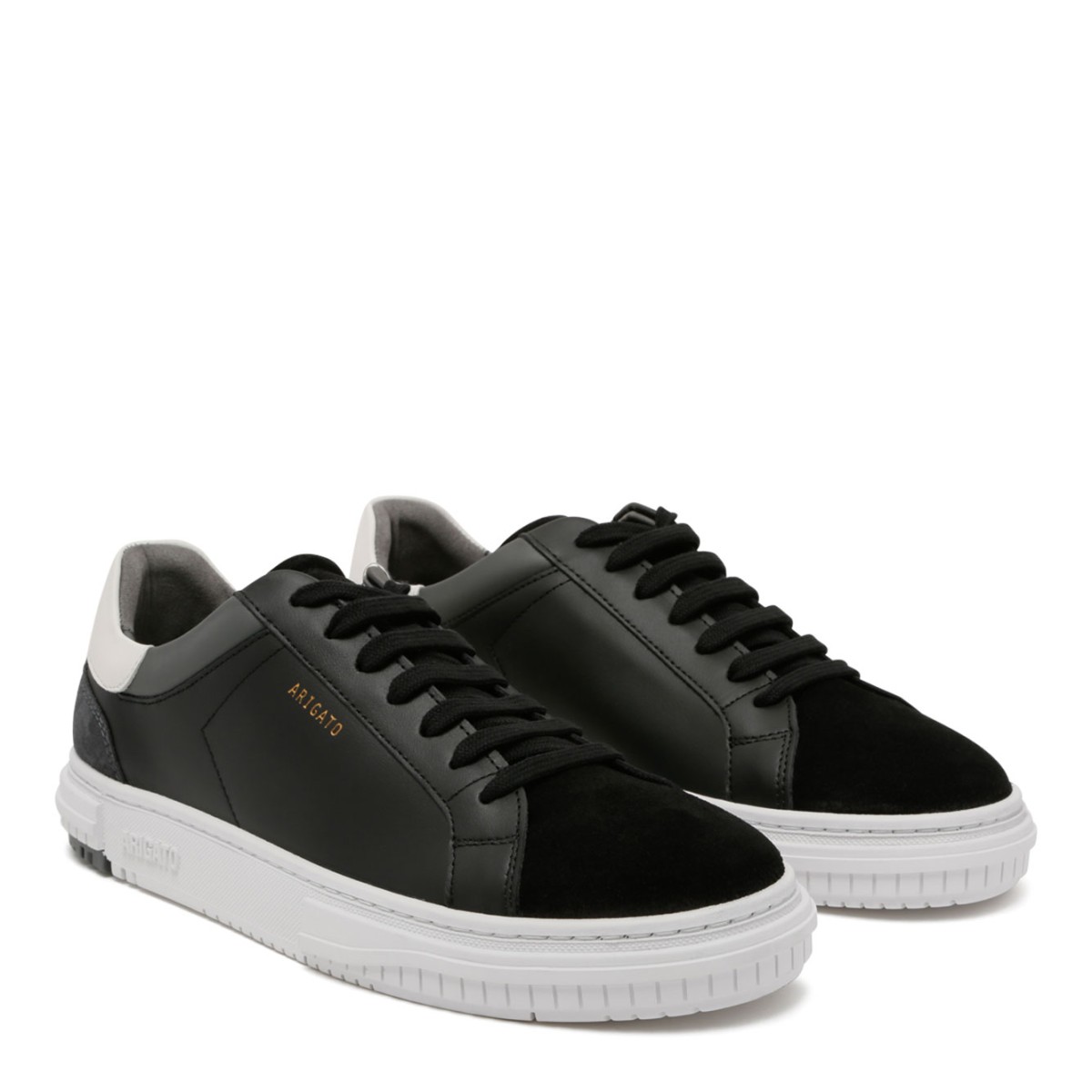 Black and White Leather Atlas Sneakers