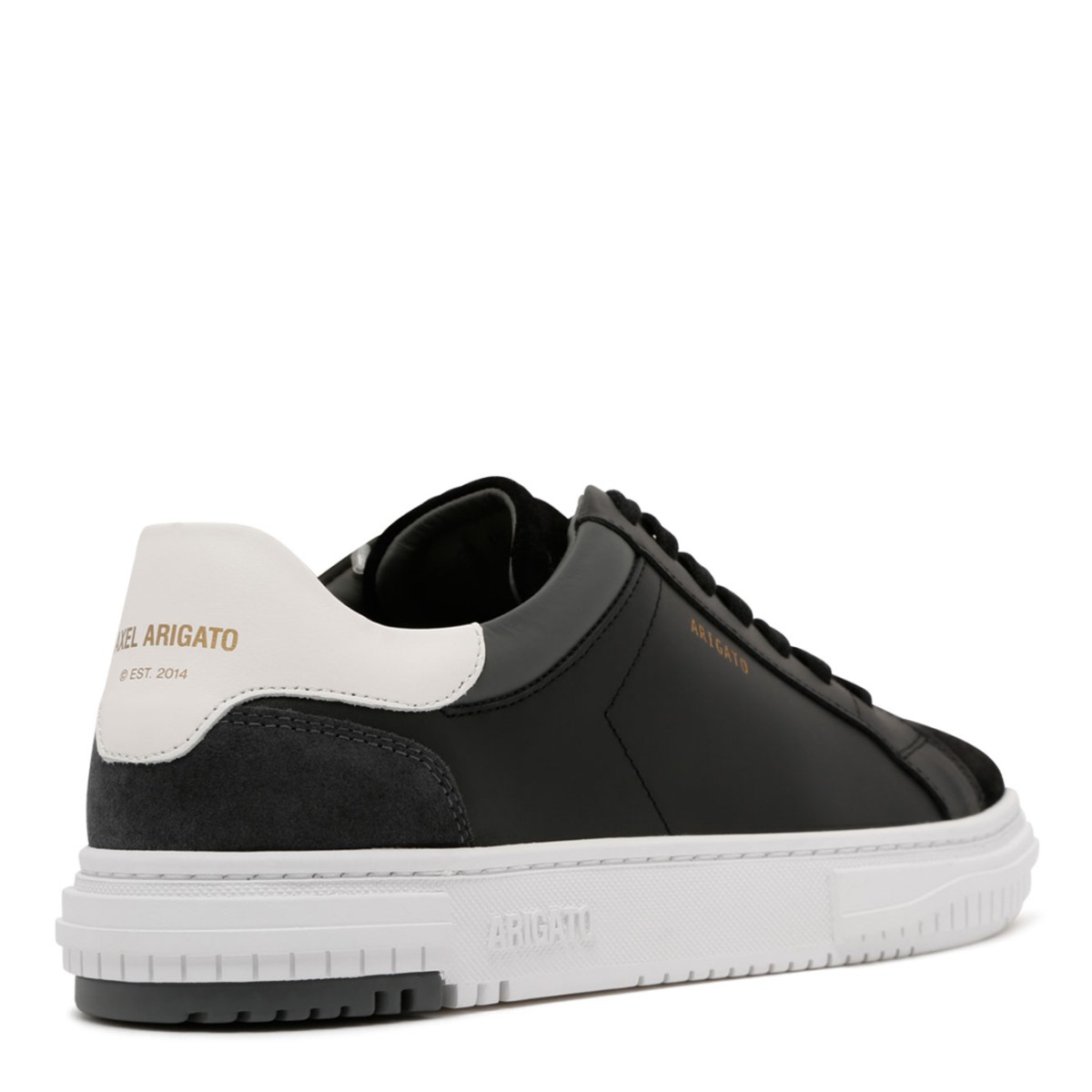 Black and White Leather Atlas Sneakers