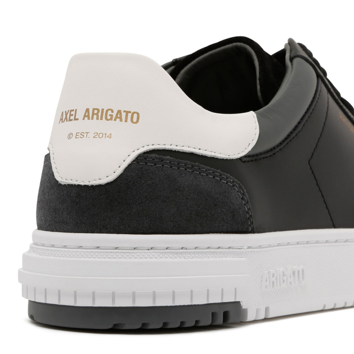 Black and White Leather Atlas Sneakers