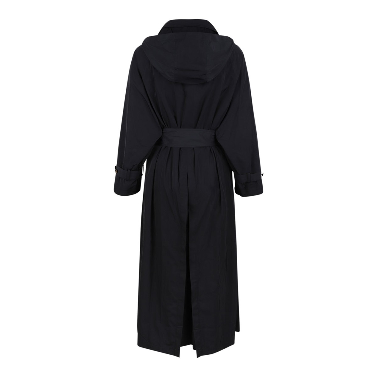 Black and White Belted Coat