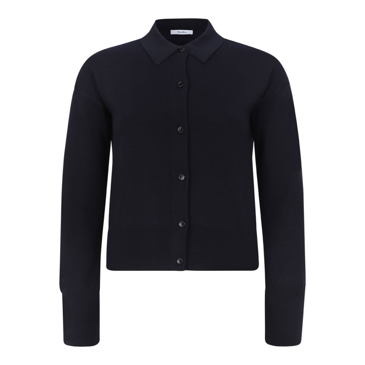 Navy Blue Wool Cardigan