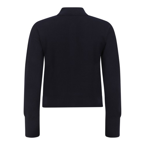 Navy Blue Wool Cardigan