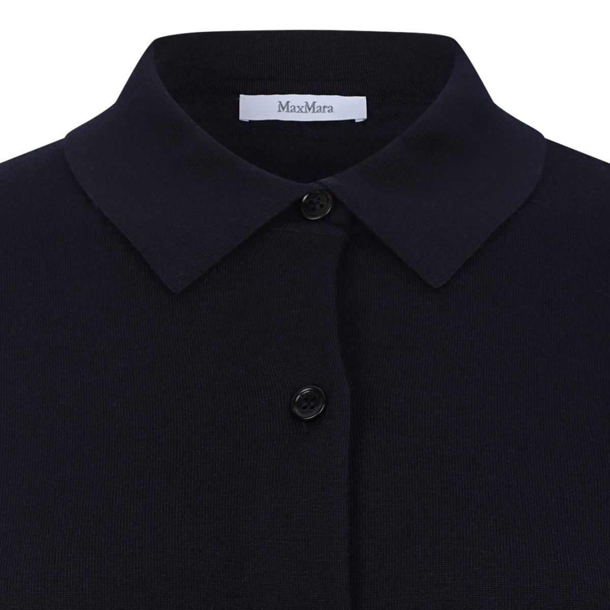 Navy Blue Wool Cardigan