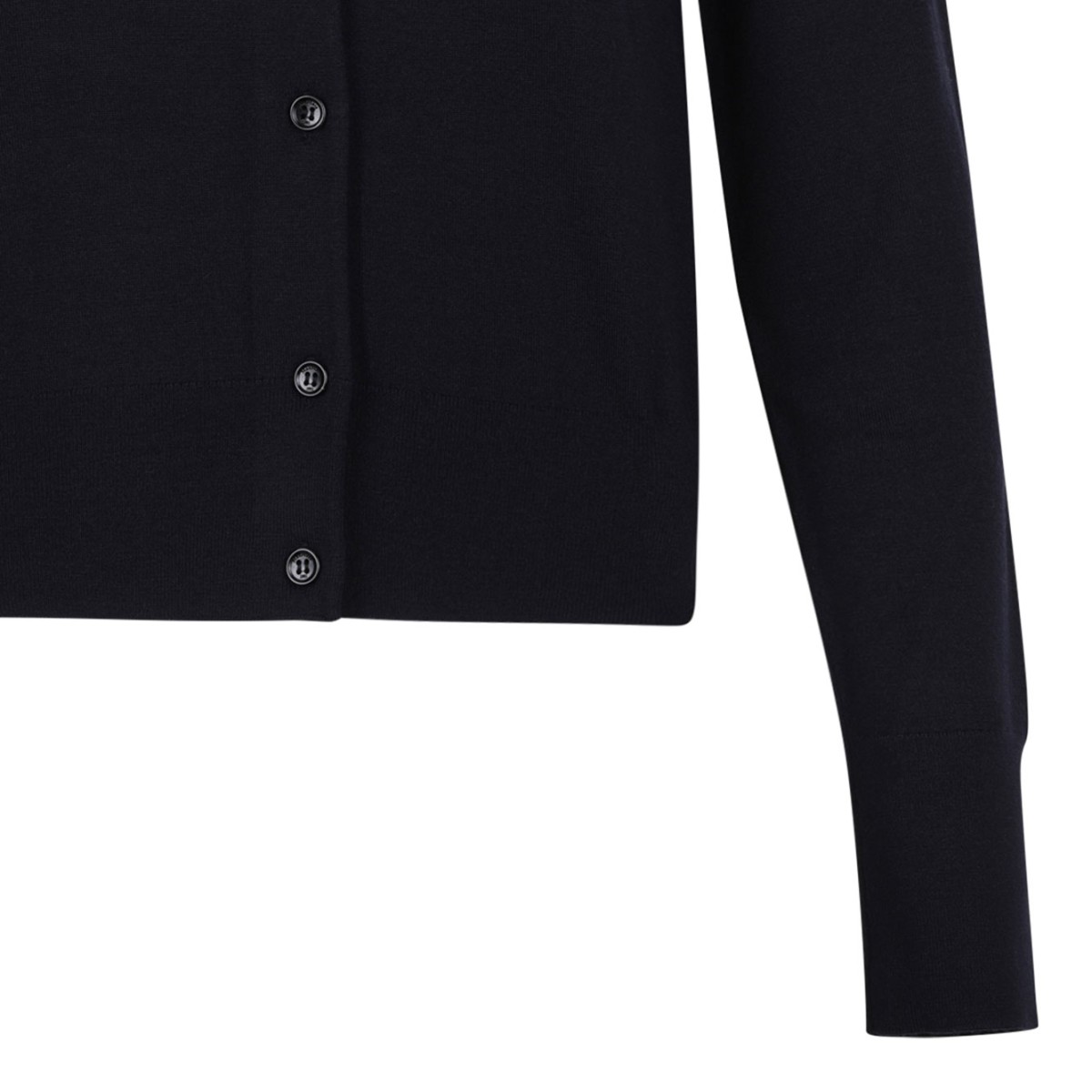 Navy Blue Wool Cardigan