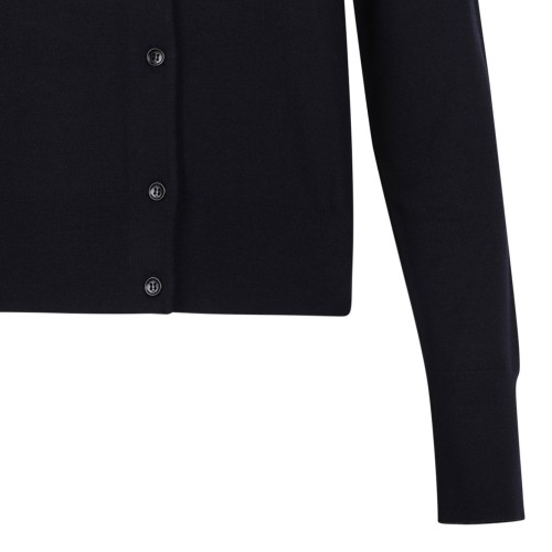 Navy Blue Wool Cardigan