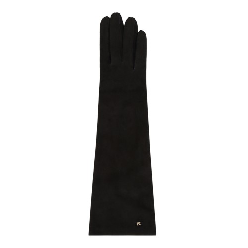 Black Long Suede Nappa Gloves