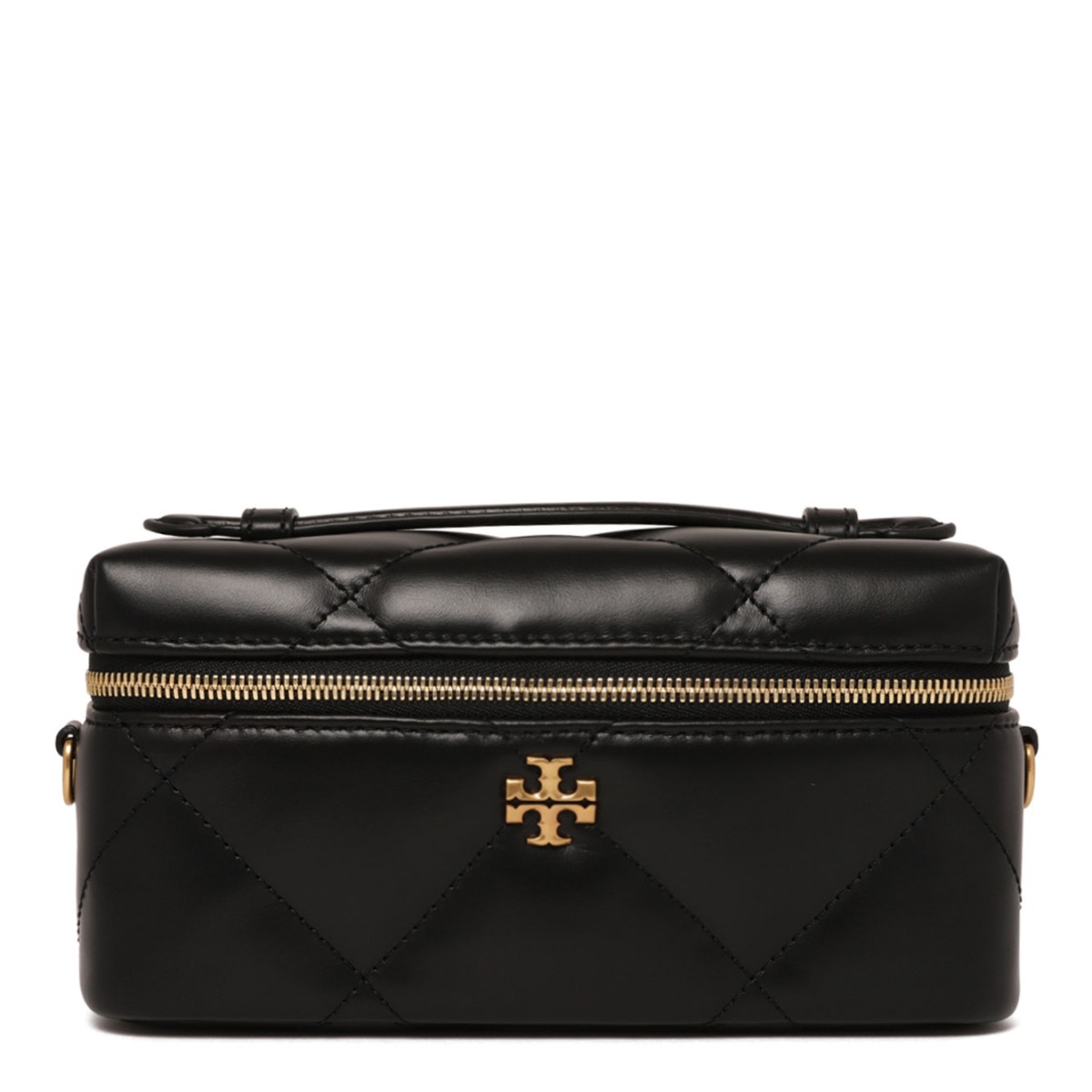 Black Kira East-West Diamond Quilted Jewelry Box