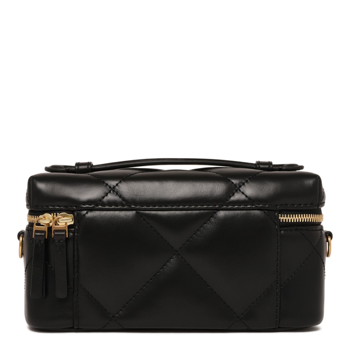 Black Kira East-West Diamond Quilted Jewelry Box