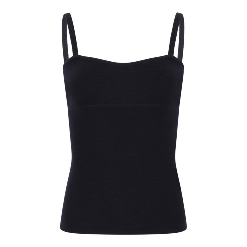 Navy Blue Wool Yarn Top