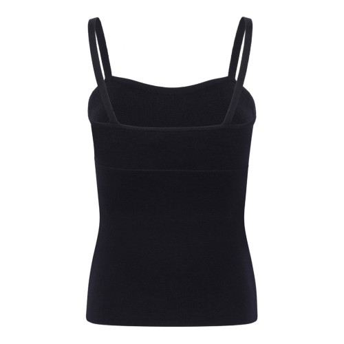 Navy Blue Wool Yarn Top