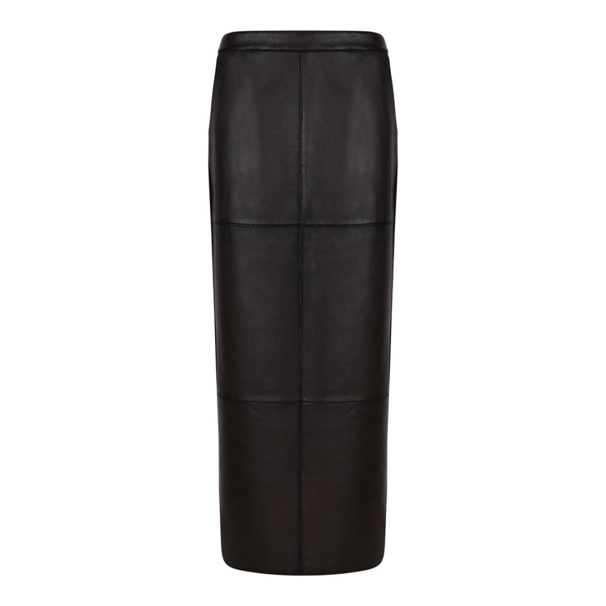 Brown Leather Pencil Skirt
