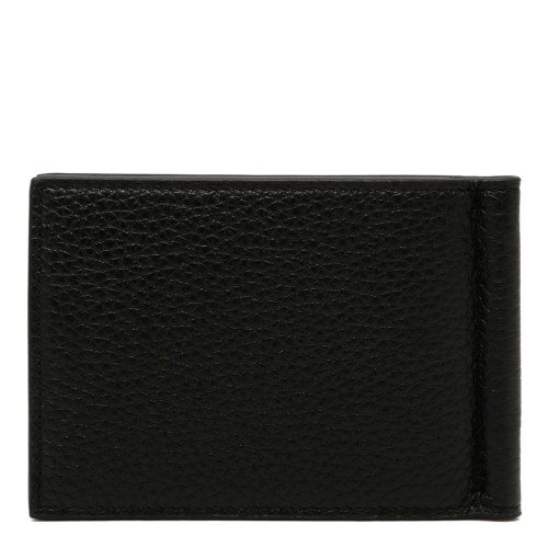 Black Wallet 6cc With Money Clip