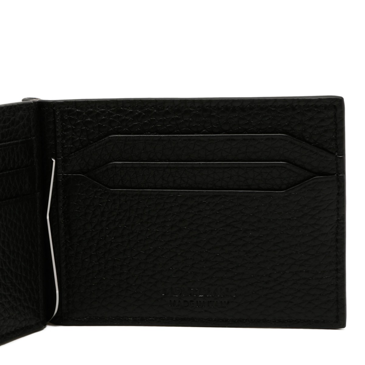 Black Wallet 6cc With Money Clip