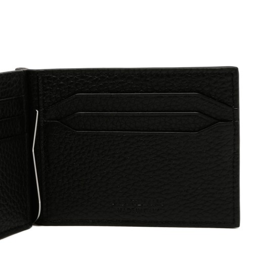 Black Wallet 6cc With Money Clip