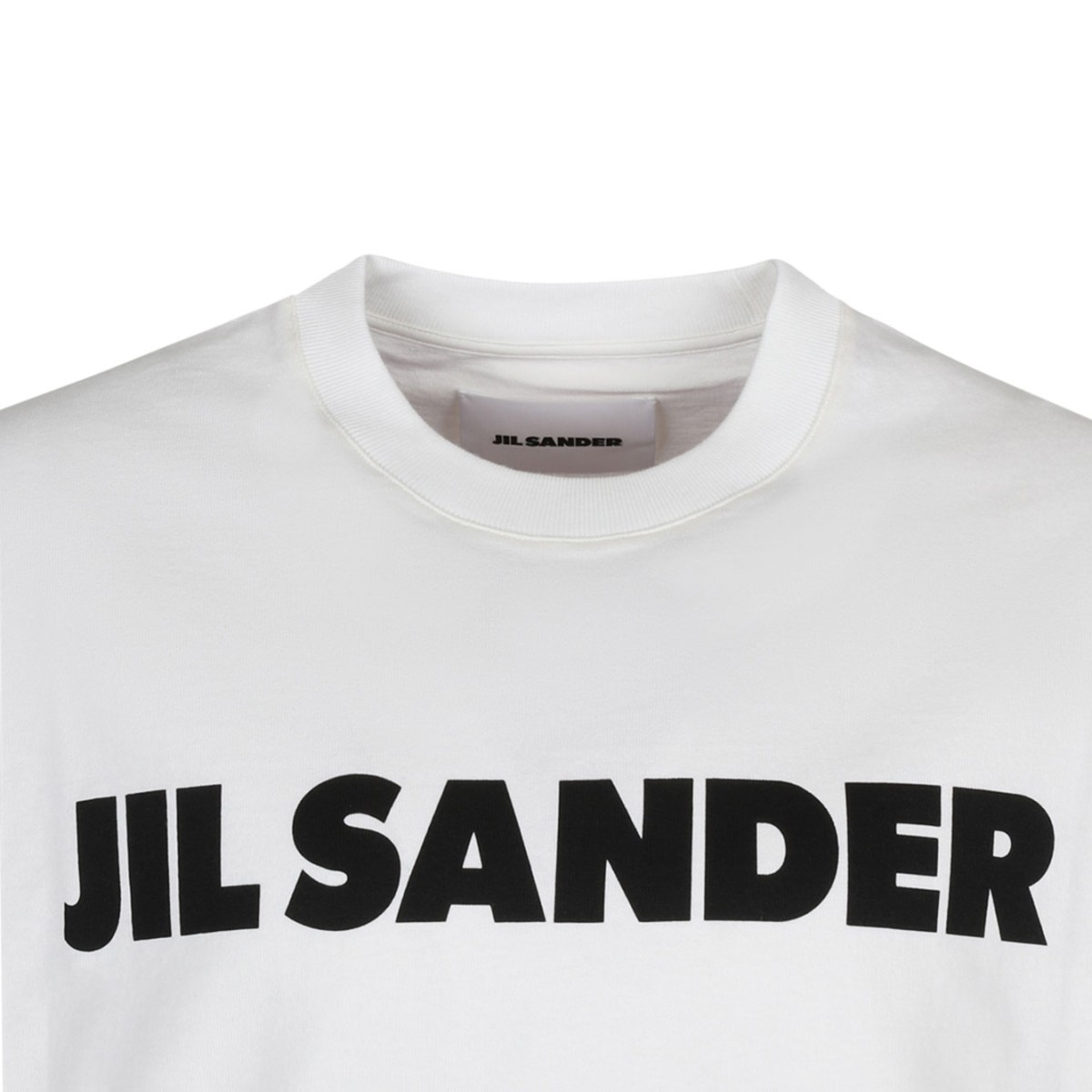 White Logo Print T-Shirt