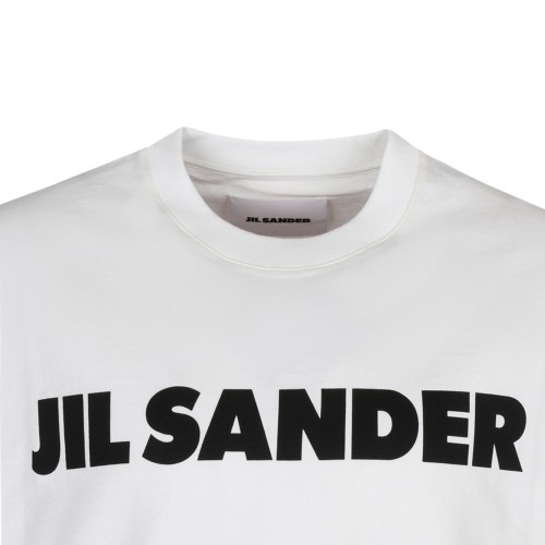 White Logo Print T-Shirt