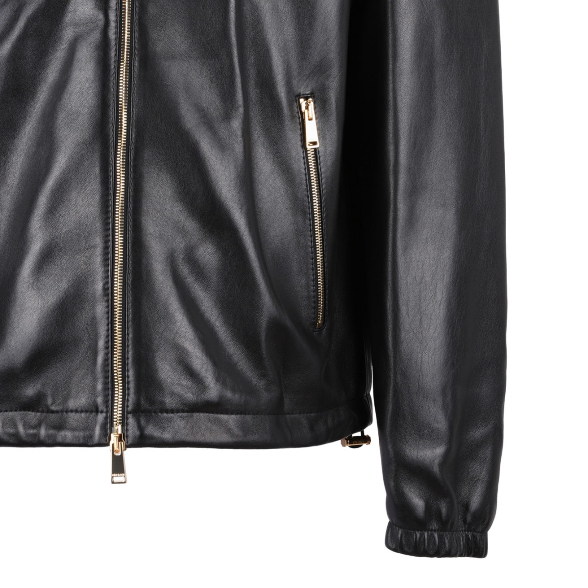 Black Plonge Leather Jacket