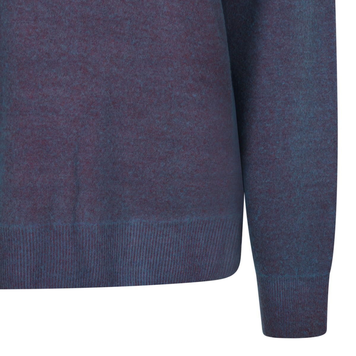 Turquoise Virgin Wool V-Neck Sweater