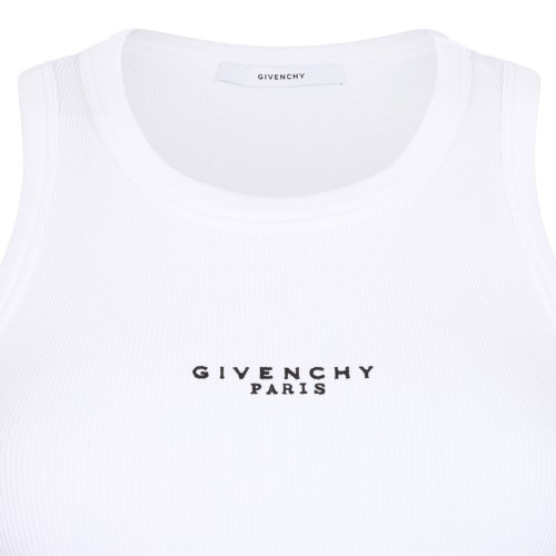White Slim-Fit Cotton Tank Top With Givenchy Paris Print