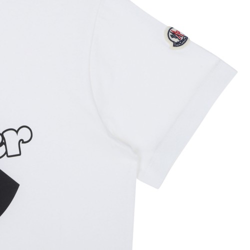 White Logo Print T-Shirt