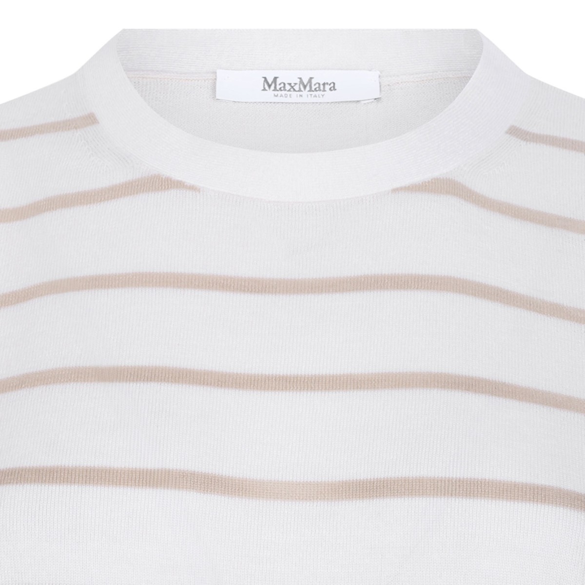 Beige Cashmere and Silk Yarn Sweater