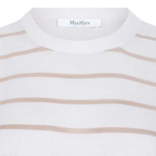 Beige Cashmere and Silk Yarn Sweater