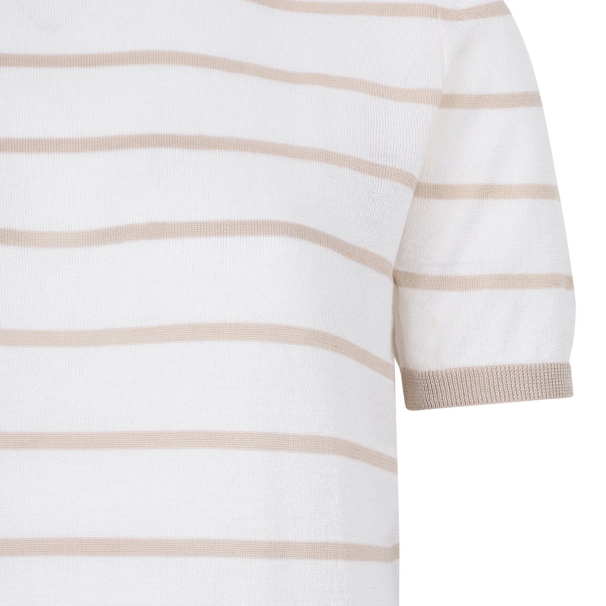 Beige Cashmere and Silk Yarn Sweater