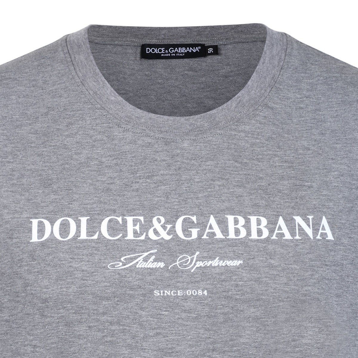 Melange Grey Logo Print T-Shirt