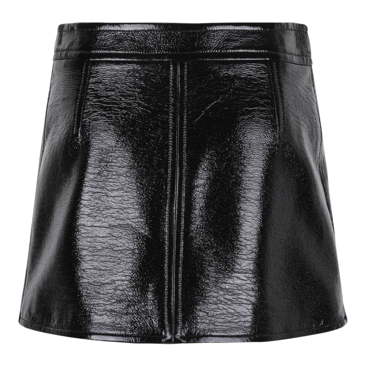Black Reedition Vinyl Mini Skirt
