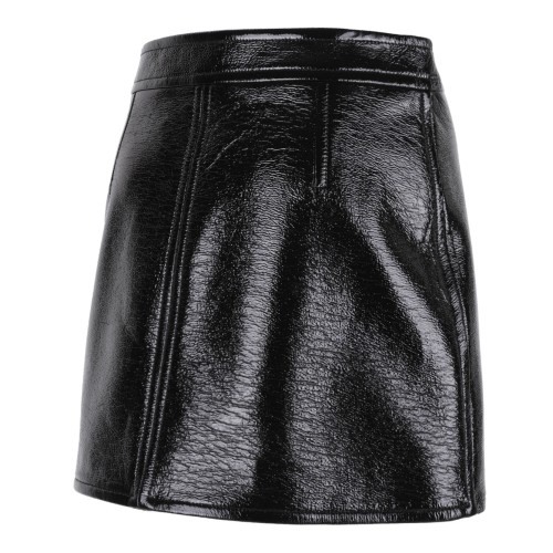 Black Reedition Vinyl Mini Skirt
