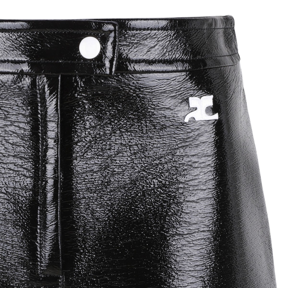 Black Reedition Vinyl Mini Skirt
