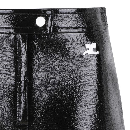 Black Reedition Vinyl Mini Skirt