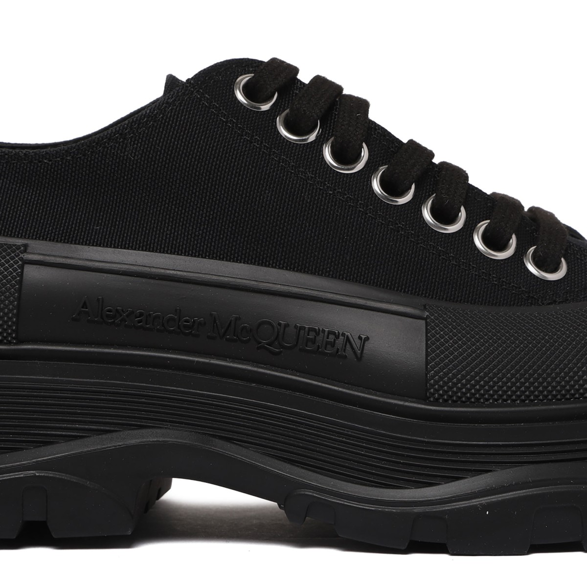 Black Tread Slick Sneakers