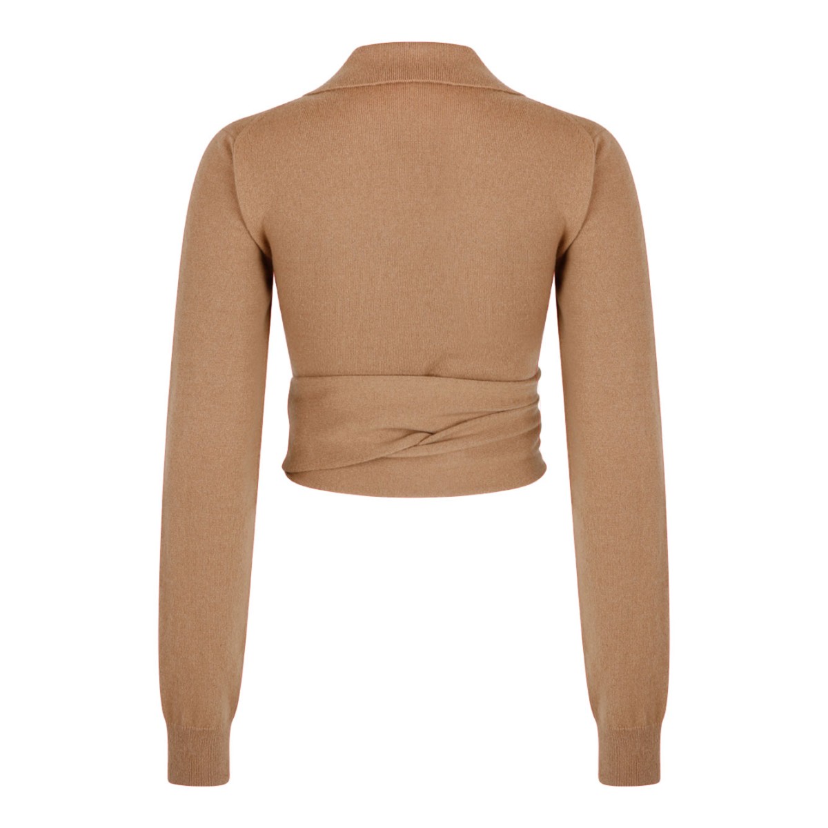 Light Brown Cashmere Wrap Cardigan