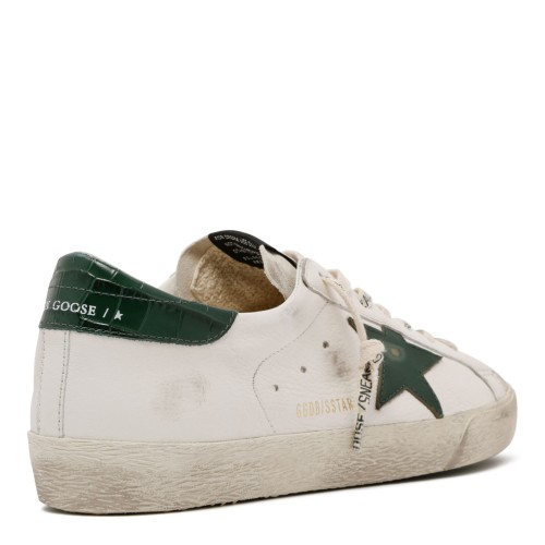 Green Leather Superstar Sneakers
