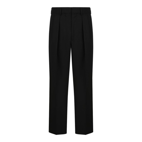 Black Pleated Front Trousers