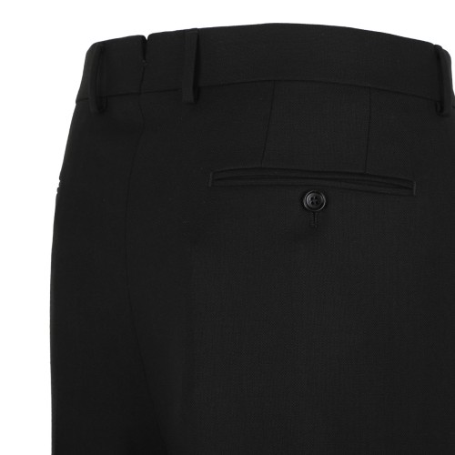 Black Pleated Front Trousers