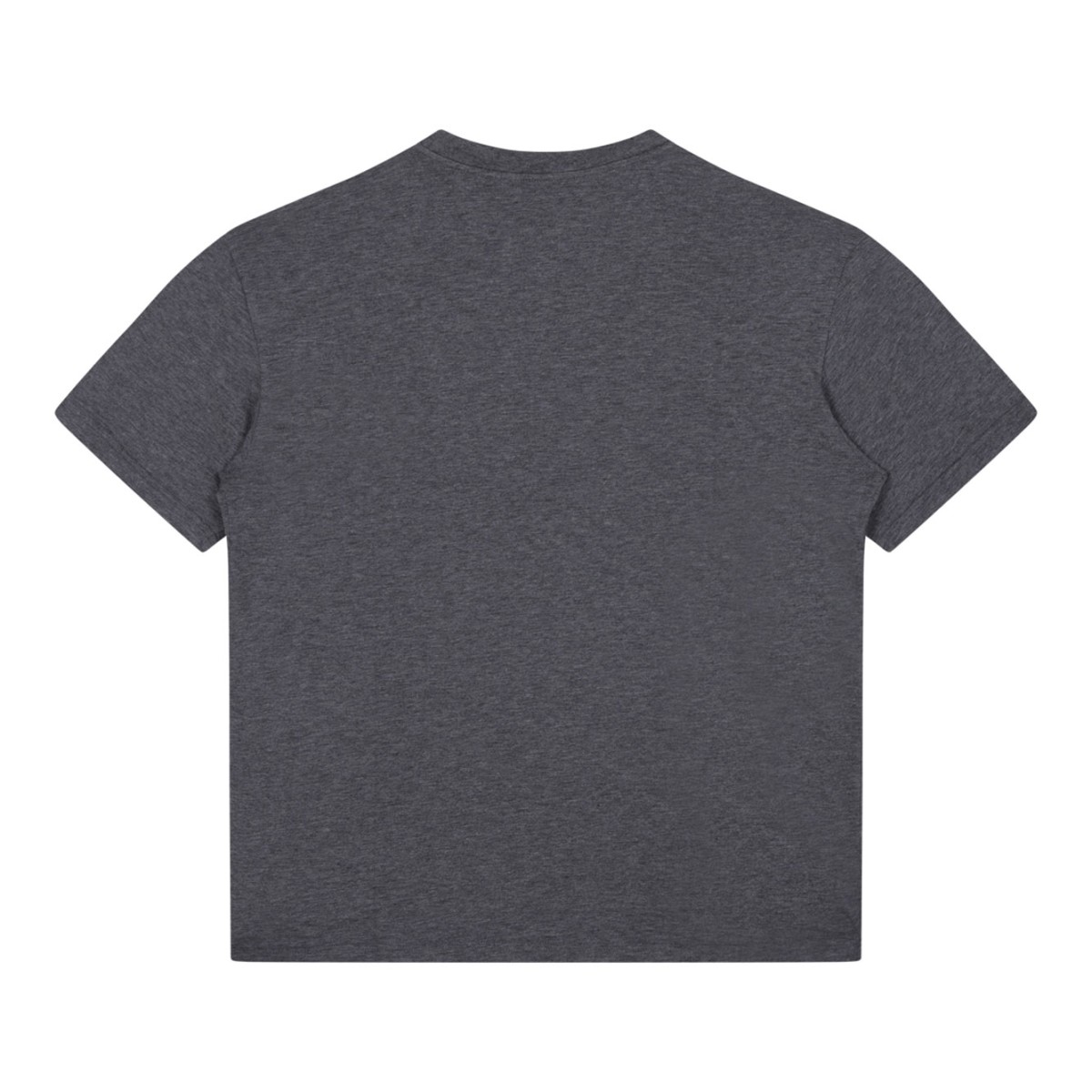 Melange Grey Embossed-Logo T-Shirt