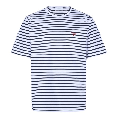 White and Blue Stripe T-Shirt