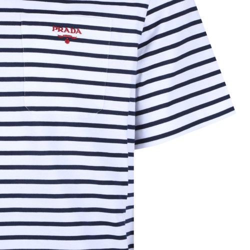 White and Blue Stripe T-Shirt